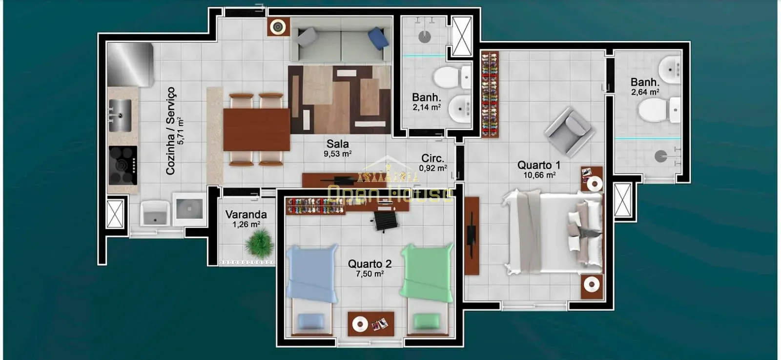 Apartamento, 2 quartos, 50 m² - Foto 21