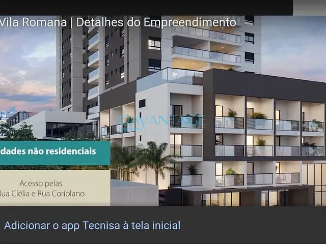 Apartamento 2 quartos e 2 banheiros, à venda, no bairro Vila Romana em São Paulo
