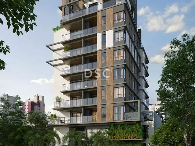 Apartamento 2 quartos e 3 banheiros, à venda, no bairro Água Verde em Curitiba
