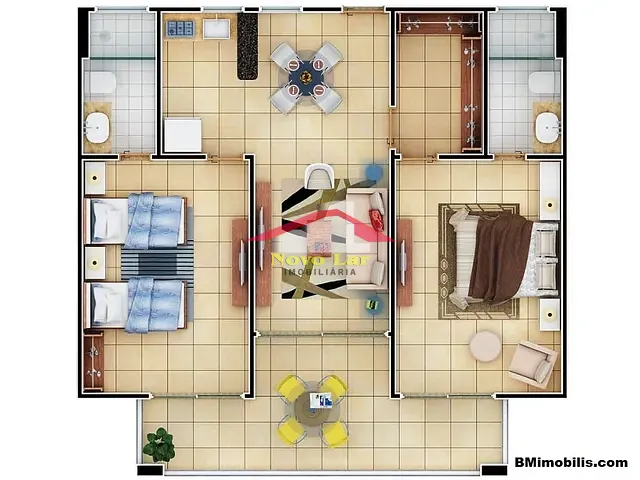 Apartamento 2 quartos e 2 banheiros, à venda, no bairro Prainha em Aquiraz