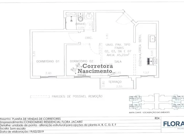 Apartamento com 45m² 2 quartos e 1 banheiro, à venda, no bairro Jardim Santana em Jacareí