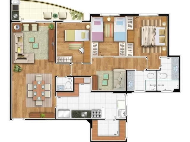 Foto do Apartamento - OPORTUNIDADE VILA SANTA CATARINA,  3 DORMS , VARANDA GOURMET, 2 VAGAS  DECORAÇÃO COM BOM GOSTO  | Davantage consultoria imobiliária