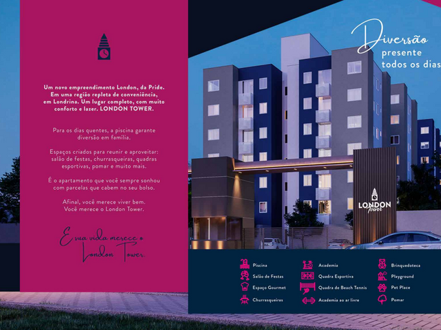 Foto do Lançamento - *NOVO EMPREENDIMENTO LONDON TOWER* Apartamentos com 42,38 m² à venda, Jardim Maria Celina, Londrina, PR | Premier Imóveis