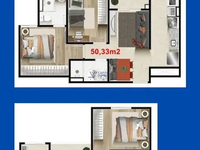 Apartamento 2 quartos e 2 banheiros, à venda, no bairro Jardim Oriente em São José dos Campos