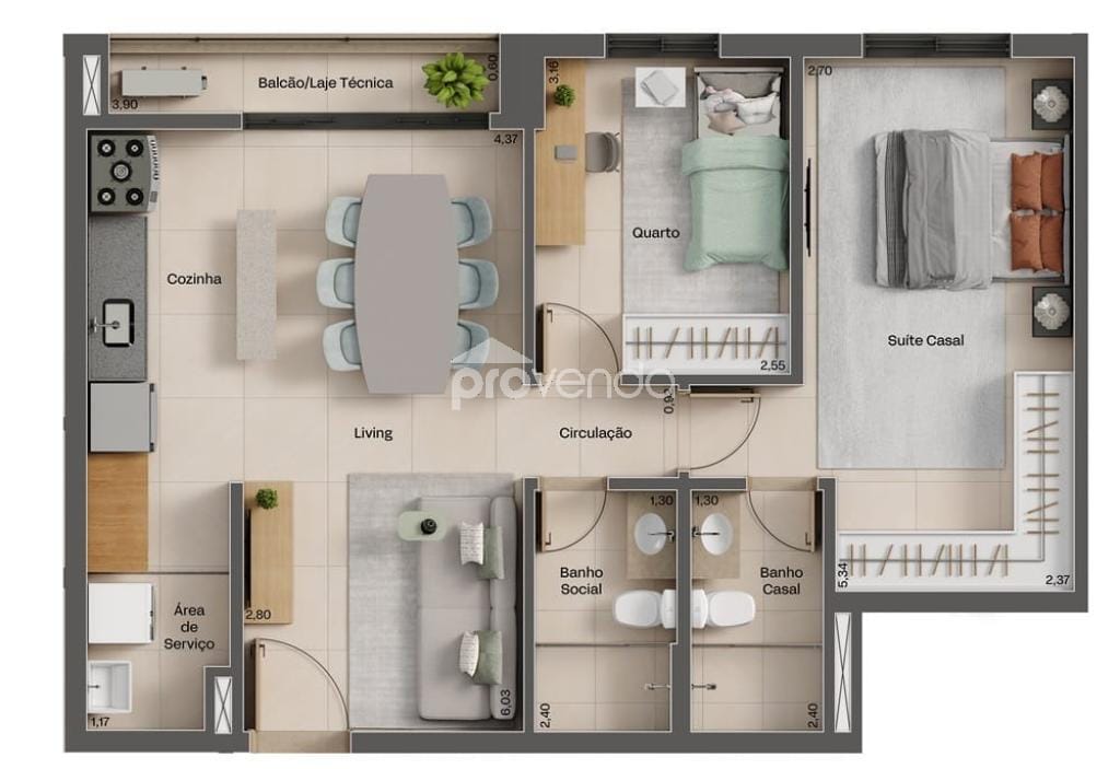 Apartamento, 2 quartos, 69 m² - Foto 16