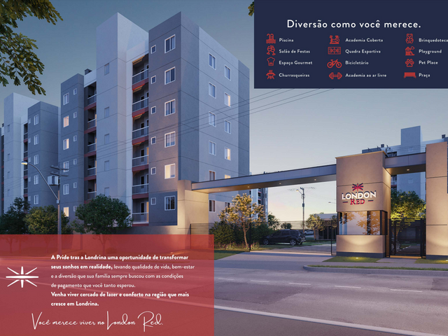 Foto do Lançamento - *NOVO EMPREENDIMENTO LONDON RED* Apartamentos com 46m² à venda, Perobinha, Londrina, PR | Premier Imóveis