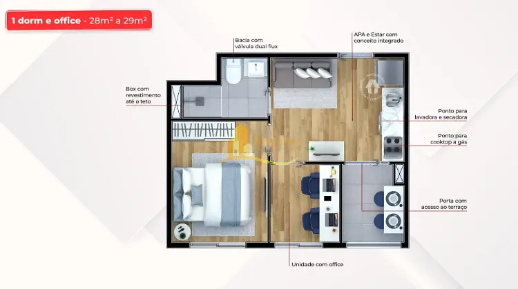 Apartamento, 1 quarto, 28 m² - Foto 24