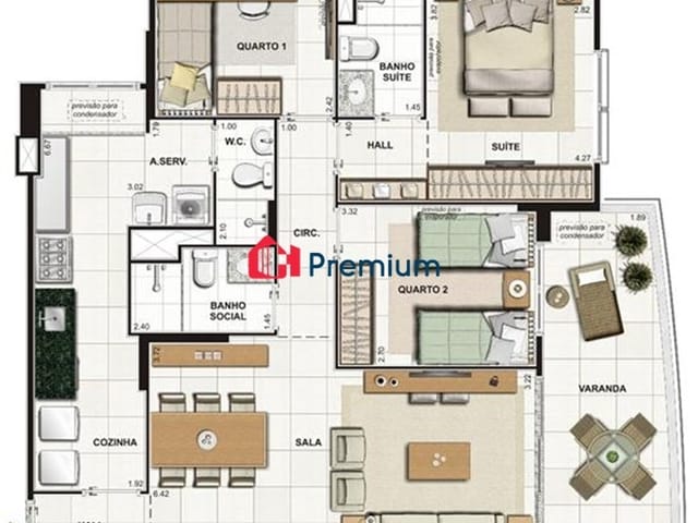 Apartamento 3 quartos e 3 banheiros, à venda, no bairro Barra da Tijuca em Rio de Janeiro