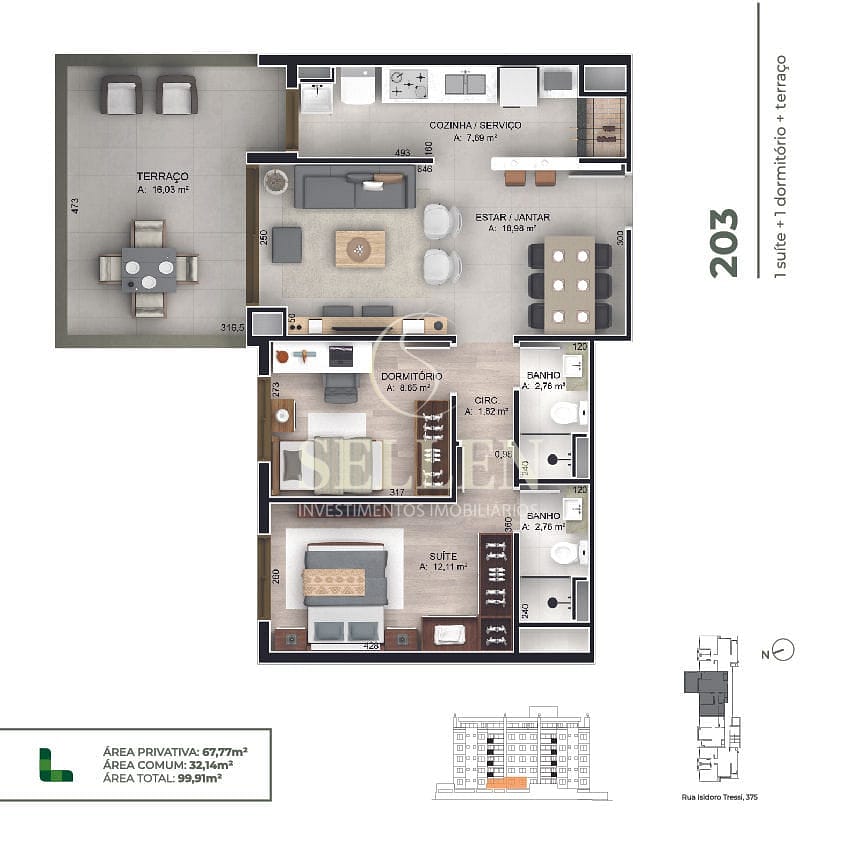 Apartamento, 1 quarto, 45 m² - Foto 11