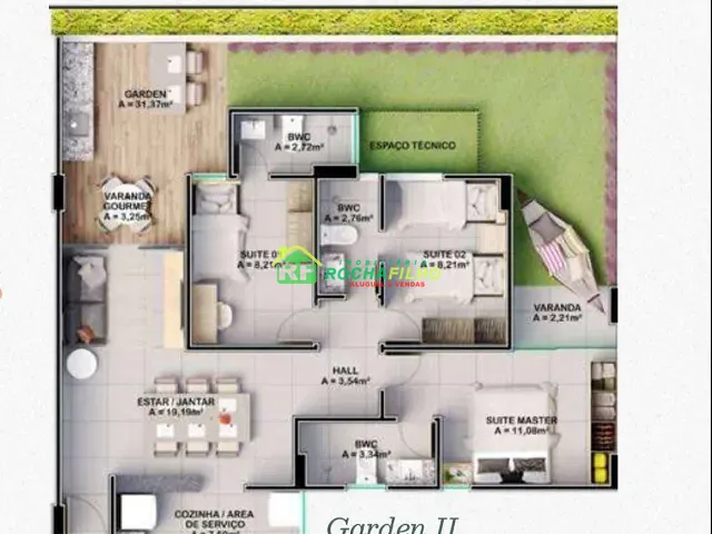 Apartamento 3 quartos e 3 banheiros, à venda, no bairro Jóquei em Teresina