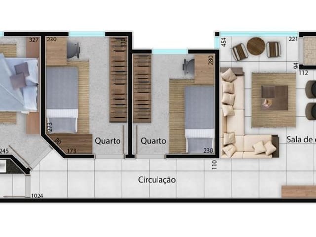 Apartamento com 91m² 3 quartos e 1 banheiro, à venda, no bairro Uvaranas em Ponta Grossa