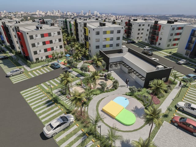 Apartamento com 46m² 2 quartos e 1 banheiro, à venda, no bairro Chapada em Ponta Grossa