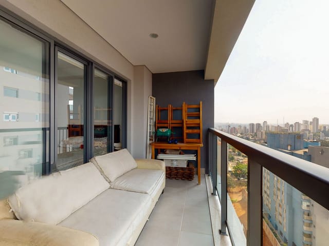 Foto do Apartamento - Apartamento novo em Pinheiros a 250m da estação Sumaré com 1 quarto, 1 vaga de garagem com varanda no 12° andar pronto pra morar | Vista Livre
