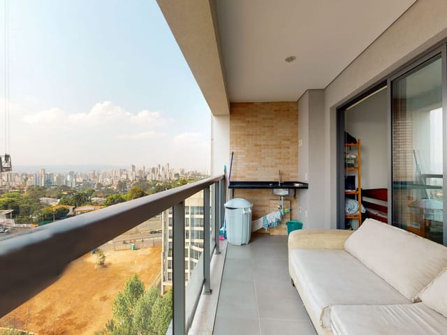 Foto do Apartamento - Apartamento novo em Pinheiros a 250m da estação Sumaré com 1 quarto, 1 vaga de garagem com varanda no 12° andar pronto pra morar | Vista Livre