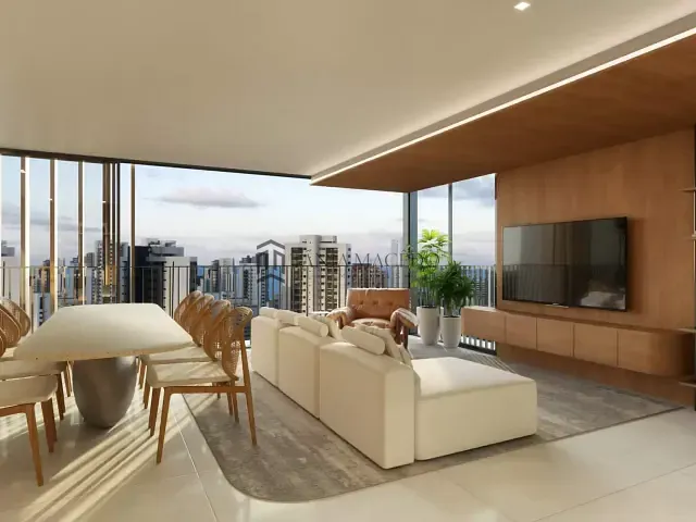 Apartamento com 130m² 3 quartos e 4 banheiros, à venda, no bairro Pina em Recife
