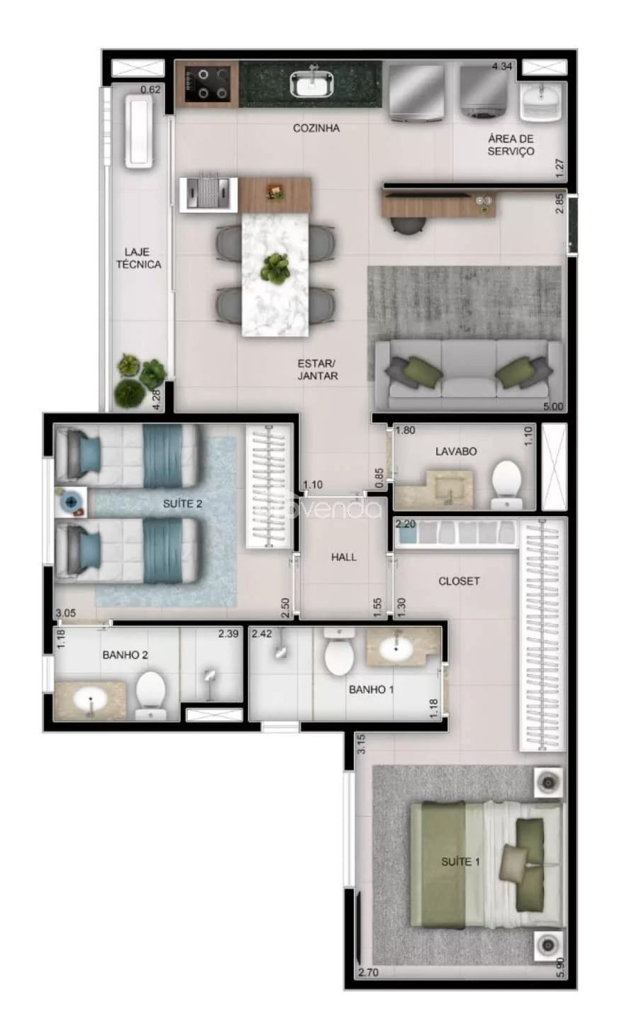 Apartamento, 2 quartos, 65 m² - Foto 27