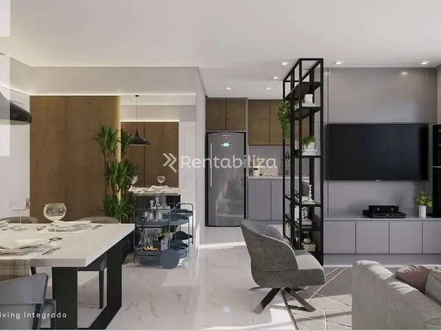 Apartamento 1 quarto e 2 banheiros, à venda, no bairro Perequê em Porto Belo