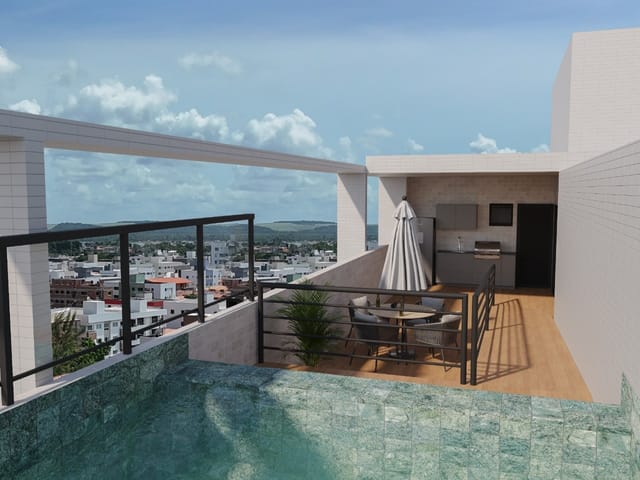 Apartamento com 55m² 3 quartos e 2 banheiros, à venda, no bairro Bessa em João Pessoa