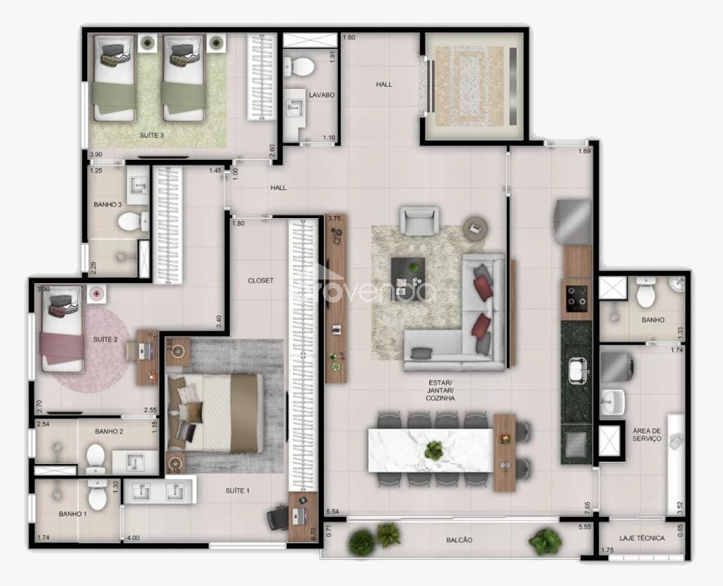 Apartamento, 3 quartos, 130 m² - Foto 23