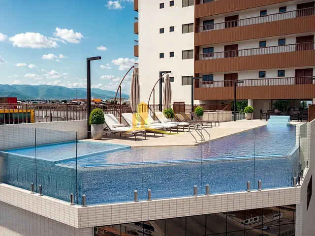 Apartamento 2 quartos e 2 banheiros, à venda, no bairro Mirim em Praia Grande