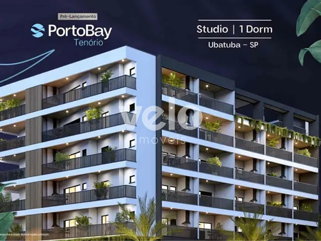 Apartamento 1 quarto e 2 banheiros, à venda, no bairro Tenório em Ubatuba