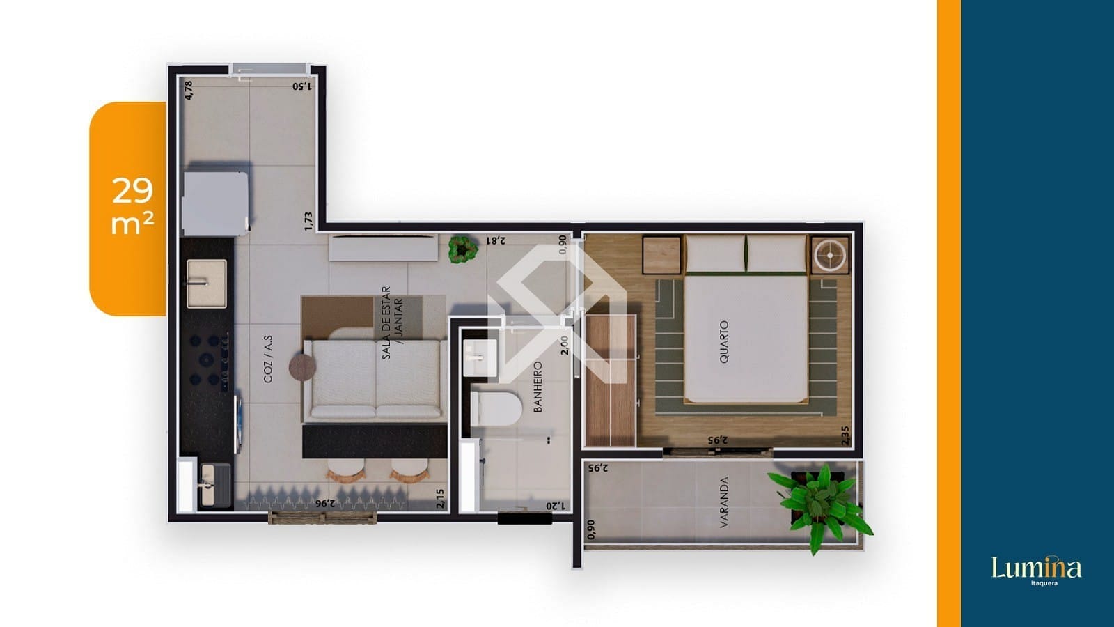 Apartamento, 1 quarto, 29 m² - Foto 3