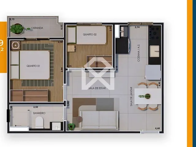 Apartamento com 29m² 1 quarto e 1 banheiro, à venda, no bairro Vila Carmosina em São Paulo