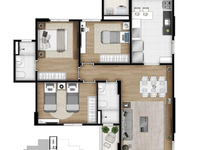 Foto do Apartamento - Apartamento à venda 3 Quartos, 1 Suite, 3 Vagas, 96.48M², Campestre, Santo André - SP | White Residence | INDEPENDENCE NEGOCIOS IMOBILIARIOS LTDA