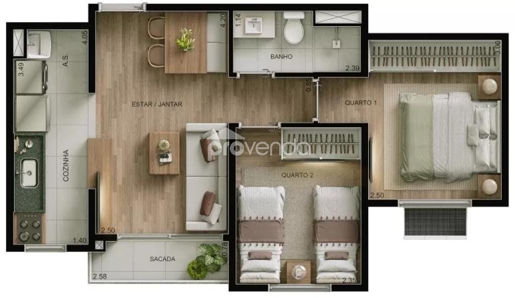 Apartamento, 2 quartos, 43 m² - Foto 18