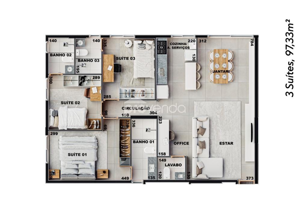 Apartamento, 3 quartos, 97 m² - Foto 13