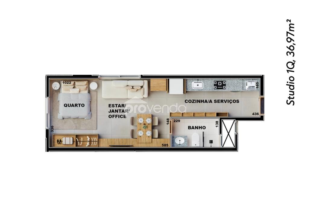 Apartamento, 1 quarto, 36 m² - Foto 13