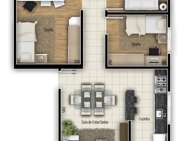 Apartamento com 128m² 3 quartos e 2 banheiros, à venda, no bairro Oficinas em Ponta Grossa