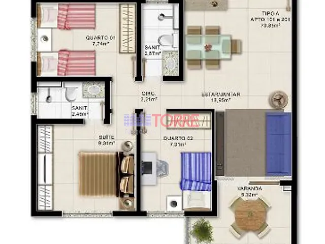 Apartamento 3 quartos e 2 banheiros, à venda, no bairro Olivença em Ilhéus