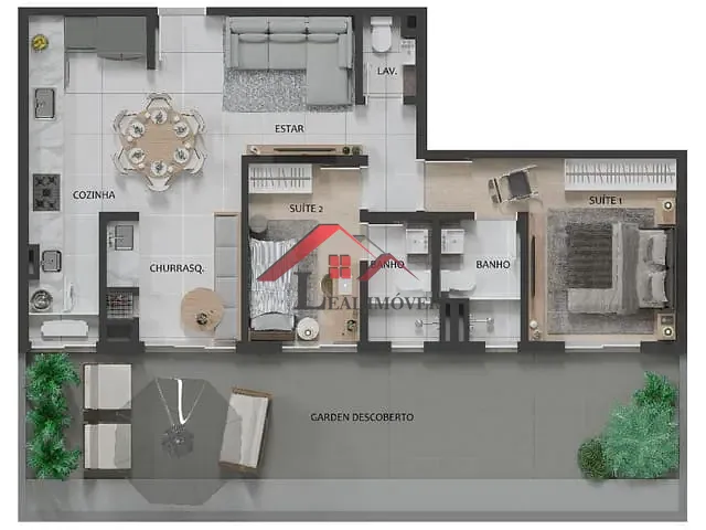 Apartamento com 108m² 2 quartos e 2 banheiros, à venda, no bairro Barcelona em São Caetano do Sul