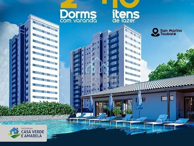 Apartamento 2 quartos e 1 banheiro, à venda, no bairro Jardim Gurilândia em Taubaté