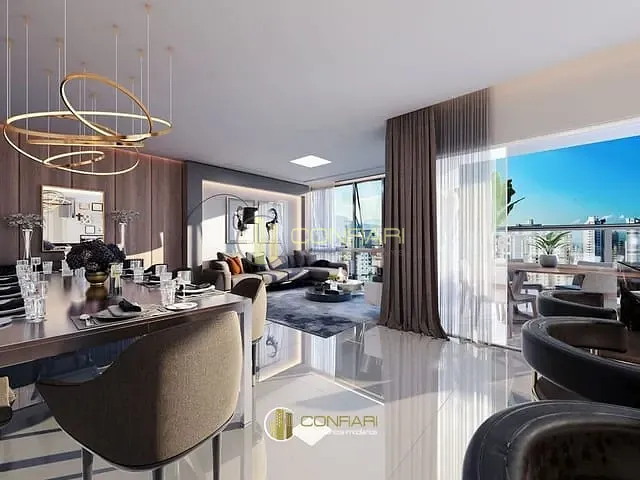 Apartamento com 181m² 3 quartos e 4 banheiros, à venda, no bairro Meia Praia em Itapema