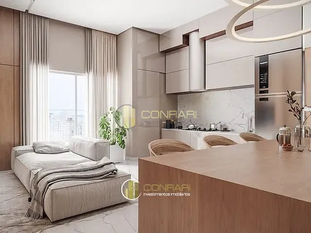 Apartamento com 46m² 1 quarto e 1 banheiro, à venda, no bairro Morretes em Itapema