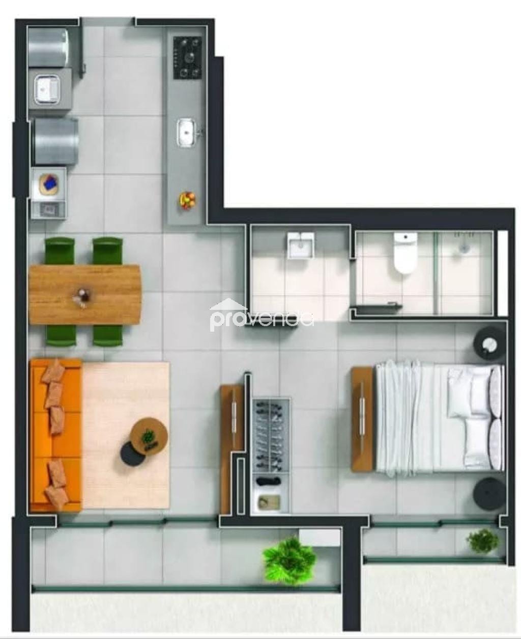 Apartamento, 1 quarto, 53 m² - Foto 11