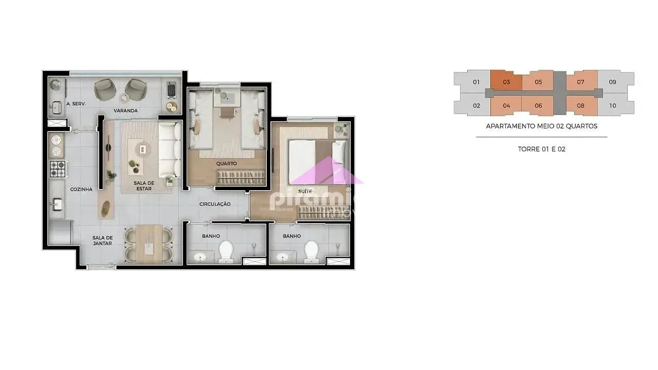 Apartamento, 2 quartos, 65 m² - Foto 3