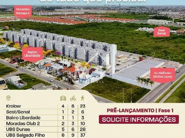 Apartamento 2 quartos e 1 banheiro, à venda, no bairro Três Vendas em Pelotas