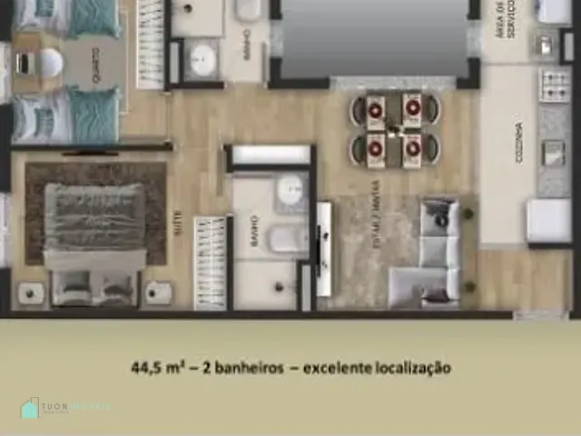 Apartamento 2 quartos e 2 banheiros, à venda, no bairro Vila Guaca em São Paulo