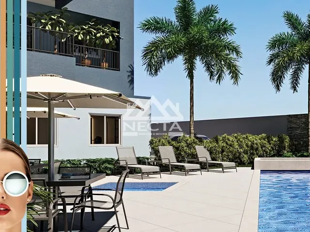 Apartamento com 41m² 1 quarto e 1 banheiro, à venda, no bairro Balneário Gardem Mar em Caraguatatuba