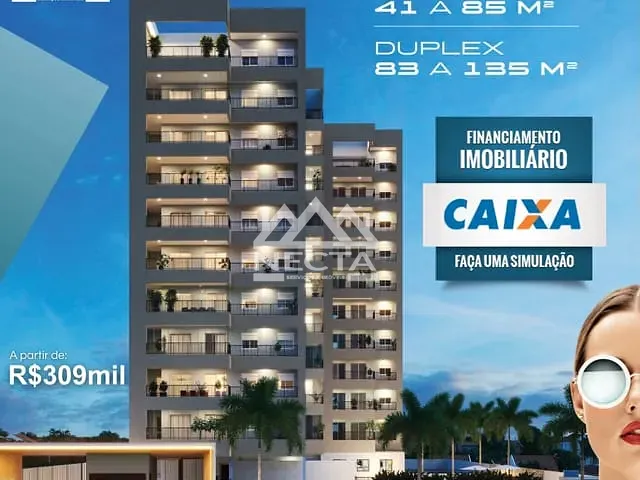 Apartamento com 41m² 1 quarto e 1 banheiro, à venda, no bairro Balneário Gardem Mar em Caraguatatuba
