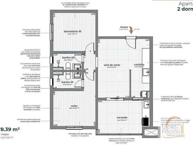 Apartamento com 90m² 2 quartos e 2 banheiros, à venda, no bairro Vila Gardênia em Atibaia