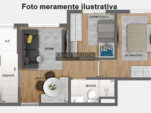 Apartamento 2 quartos e 1 banheiro, à venda, no bairro Brás em São Paulo