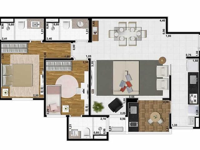 Foto do Apartamento - Apartamento com 2 dormitórios à venda, 58 m² - YÉS! Ideal Living - Medeiros - Jundiaí/SP | Copette Imóveis