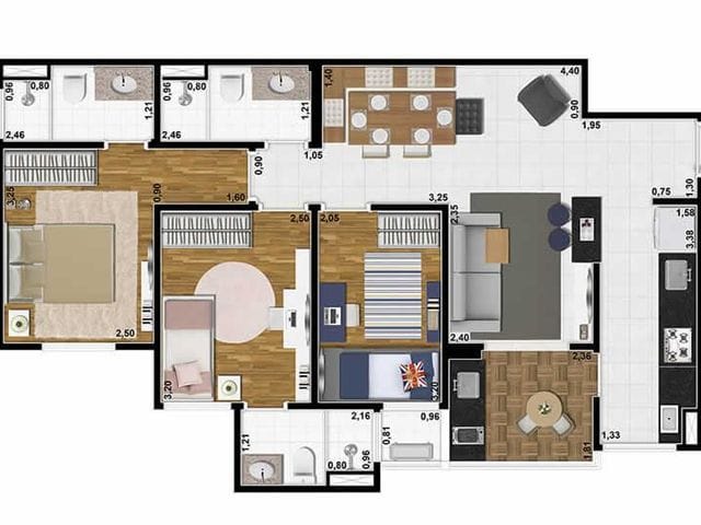 Foto do Apartamento - Apartamento com 2 dormitórios à venda, 58 m² - YÉS! Ideal Living - Medeiros - Jundiaí/SP | Copette Imóveis