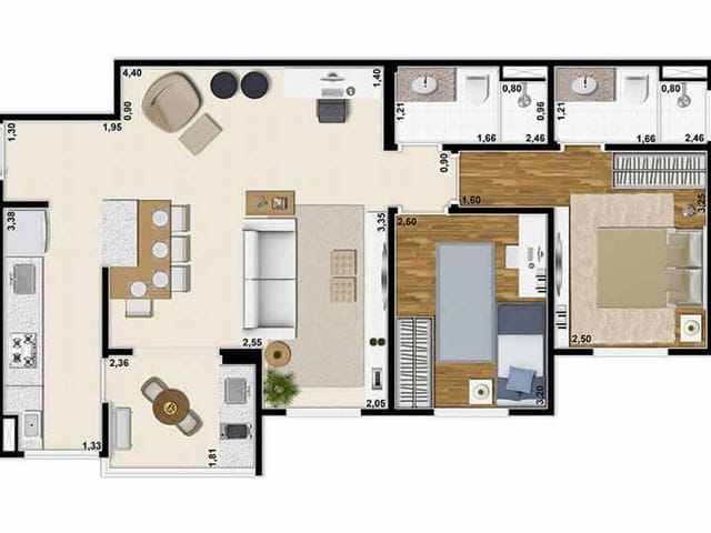 Foto do Apartamento - Apartamento com 3 dormitórios à venda, 69 m² - YÉS! Ideal Living - Medeiros - Jundiaí/SP | Copette Imóveis
