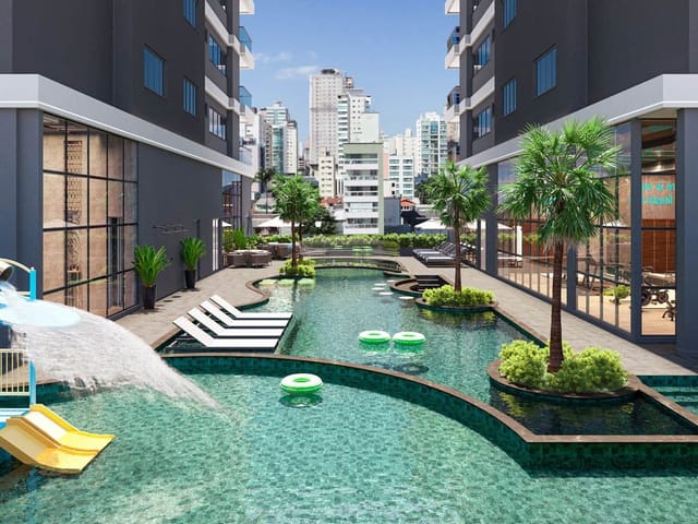 Apartamento com 228m² 4 quartos e 4 banheiros, à venda, no bairro Meia Praia em Itapema