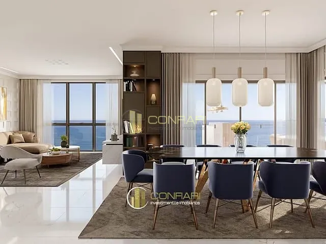 Apartamento com 300m² 4 quartos e 5 banheiros, à venda, no bairro Meia Praia em Itapema